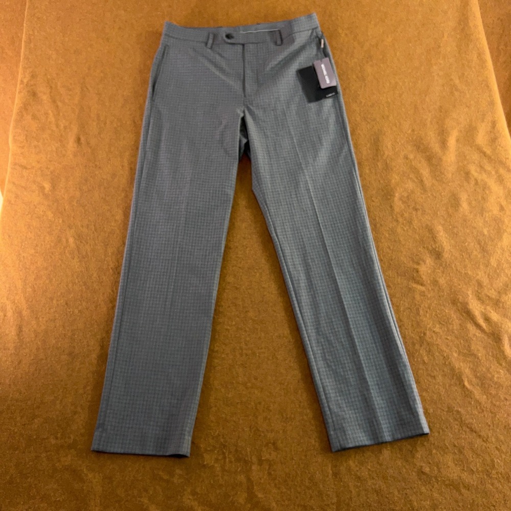 Michael Kors Mens 32x32 Light Grey Passport Marvin Stretch Dress Pants NWT